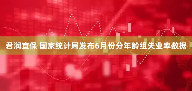 君润宜保 国家统计局发布6月份分年龄组失业率数据